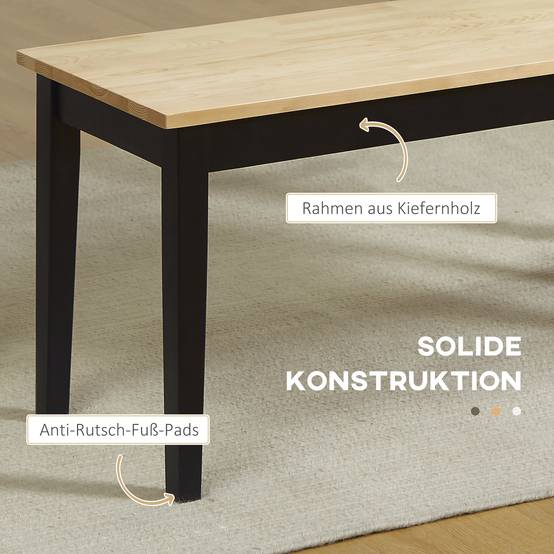 PANGIVO - Banc en bois de pin naturel 102 x 36 x 45 cm - PANGIVO - Image 5