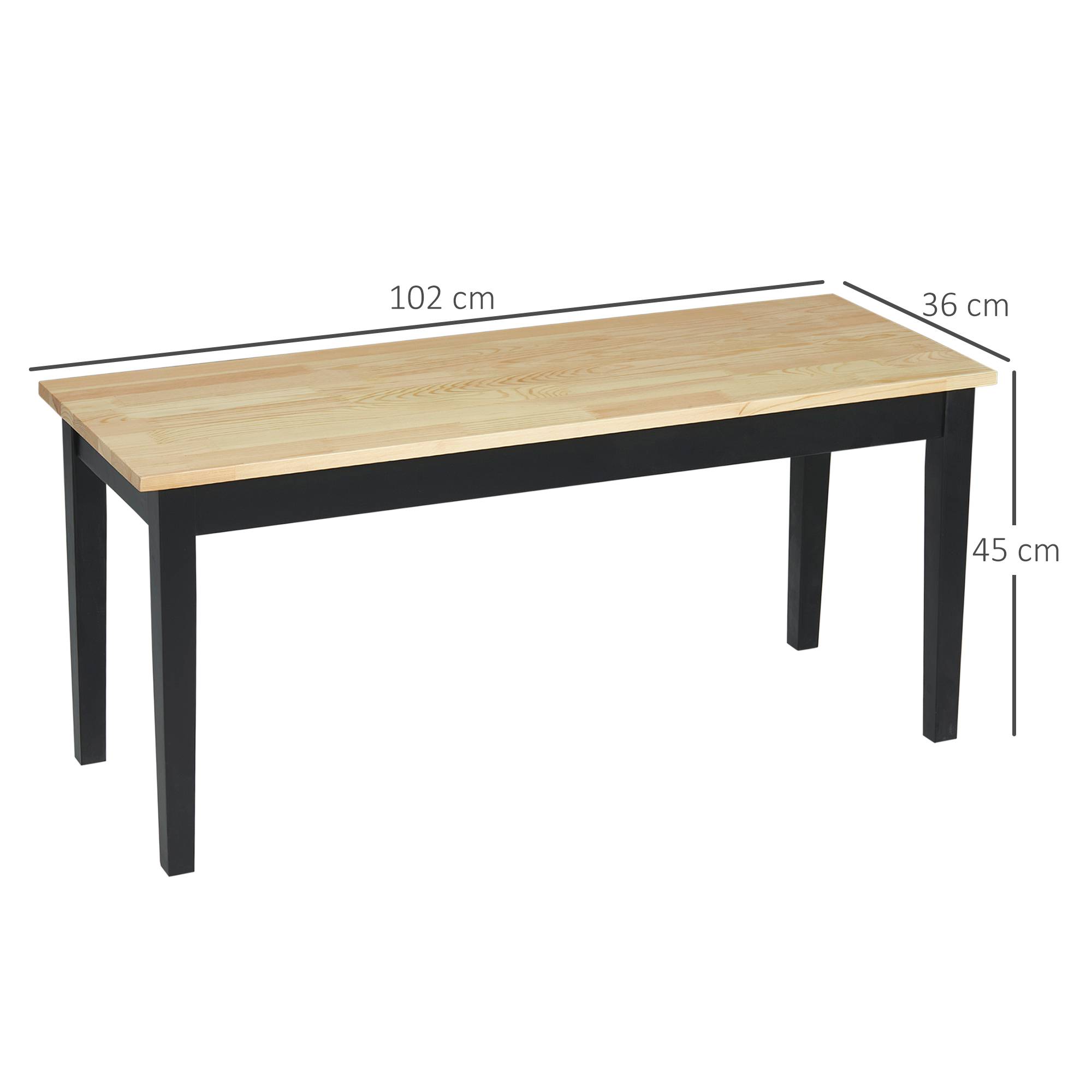 PANGIVO - Banc en bois de pin naturel 102 x 36 x 45 cm - PANGIVO - Image 3