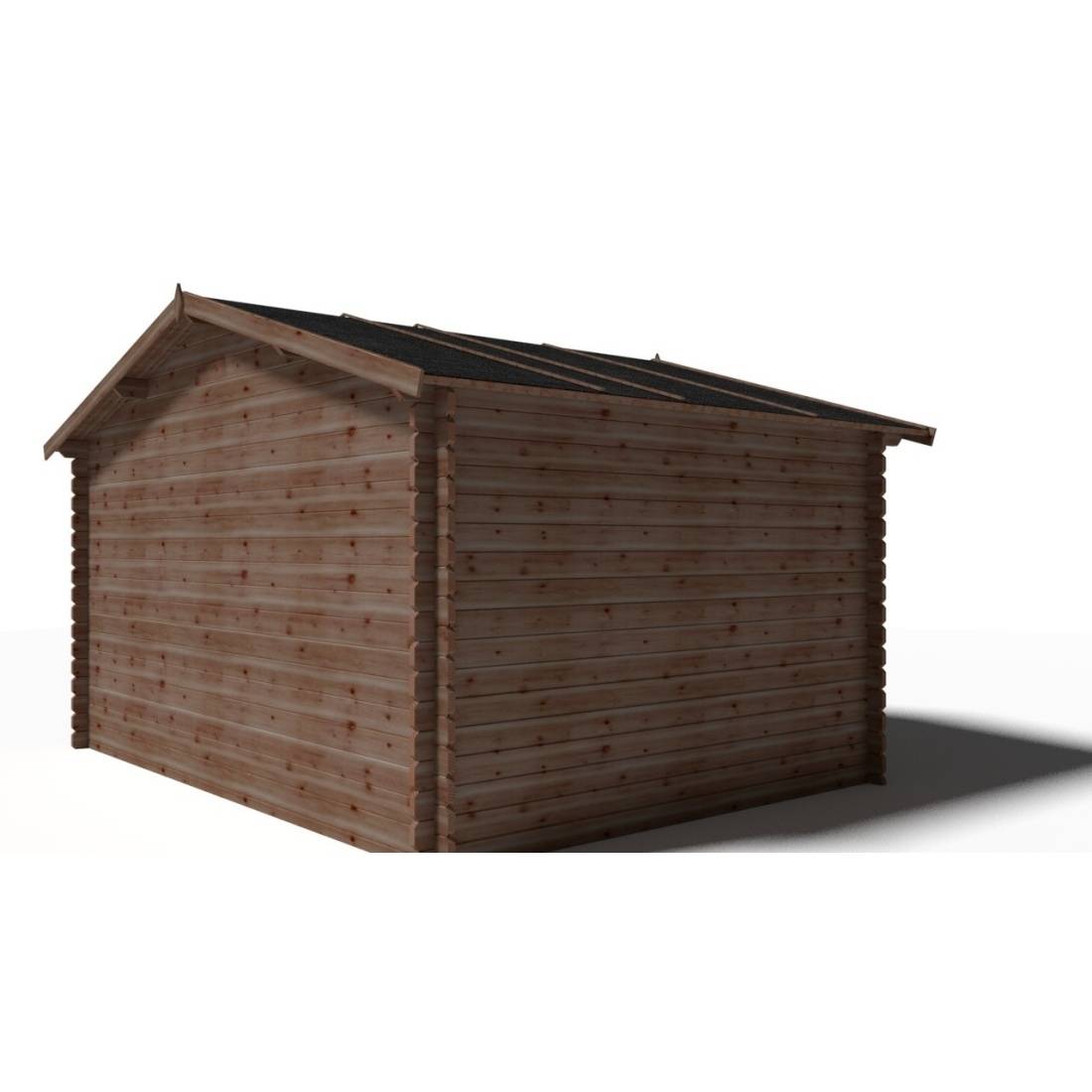 Altanka - Abri de jardin en bois - 11.7m2 - 3.9x3m - Traité - Ep. 34mm - Couleur: marron - DOM562 - ALTANKA - Imagen 8