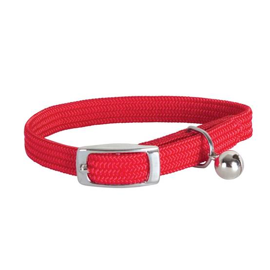 Collier nylon simple chromé chat rouge DOOGY FASHION