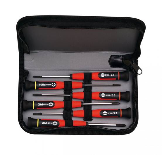 Jeu de 6 tournevis micro pour vis fente et phillips® - MOB - Image 1