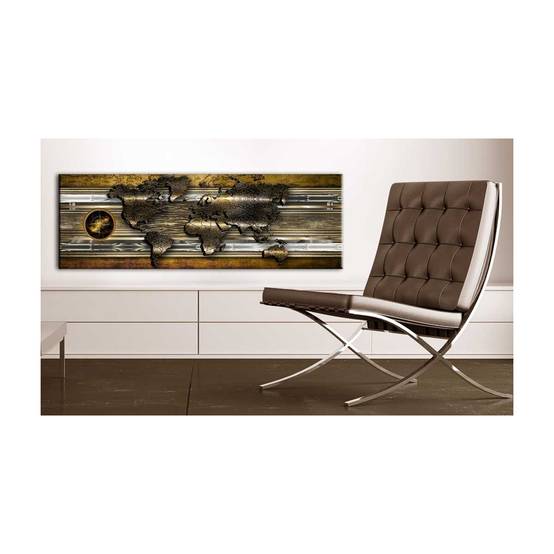 Tableau Imprimé "The Golden Map" 50 x 150 cm - Image 2