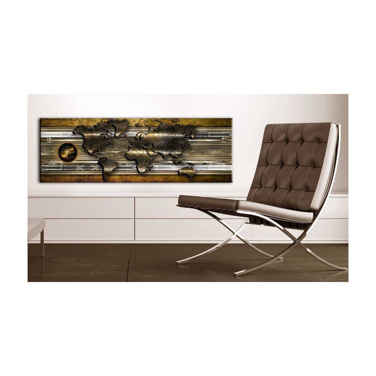 Tableau Imprimé "The Golden Map" 50 x 150 cm - Image 2