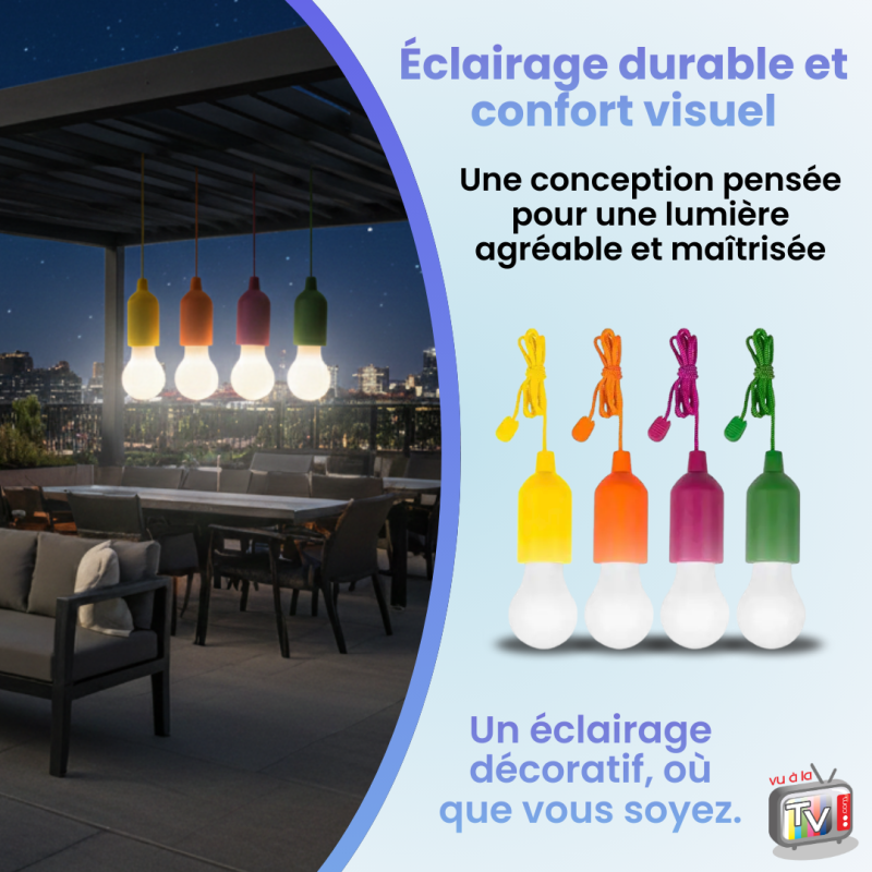 Lampe De Chevet Liseuse Led À Suspendre X 4 | Éclairage D'ambiance Tactile Sans Fil Pour Chambre | Luminaire Décoratif Intérieur Suspendu- VENTEO - Image 6