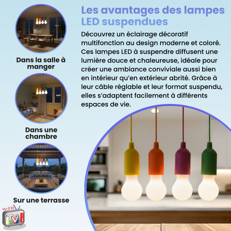 Lampe De Chevet Liseuse Led À Suspendre X 4 | Éclairage D'ambiance Tactile Sans Fil Pour Chambre | Luminaire Décoratif Intérieur Suspendu- VENTEO - Image 3