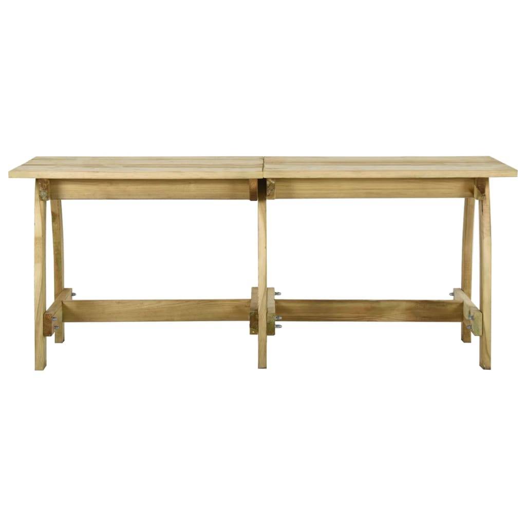 Table de jardin Bois de pin imprégné Vert 220 x 74 x 75 cm - PANGIVO - Image 2
