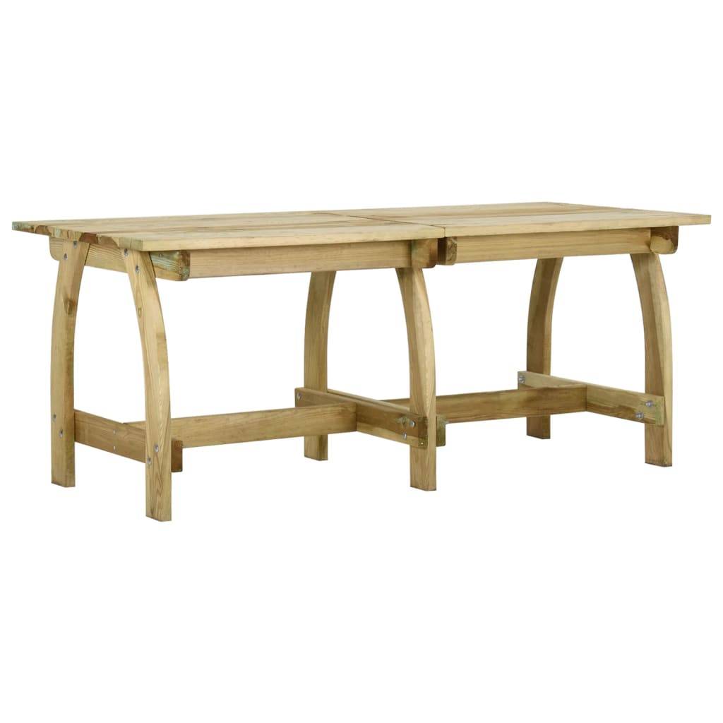 Table de jardin Bois de pin imprégné Vert 220 x 74 x 75 cm - PANGIVO - Image 1