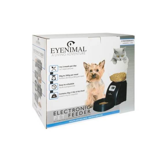 Eyenimal Num'axes - EYENIMAL Distributeur automatique 5 kg de croquettes 45x20x47 cm - Noir - Pour chat et petit chien - Image 3