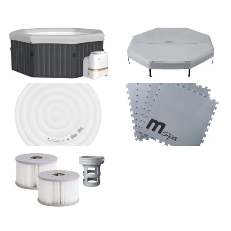 Spa semi rigide 6 places TUSCANY mSpa – spa extérieur – bulles massantes – installation facile – 160x160 cm - Image 9