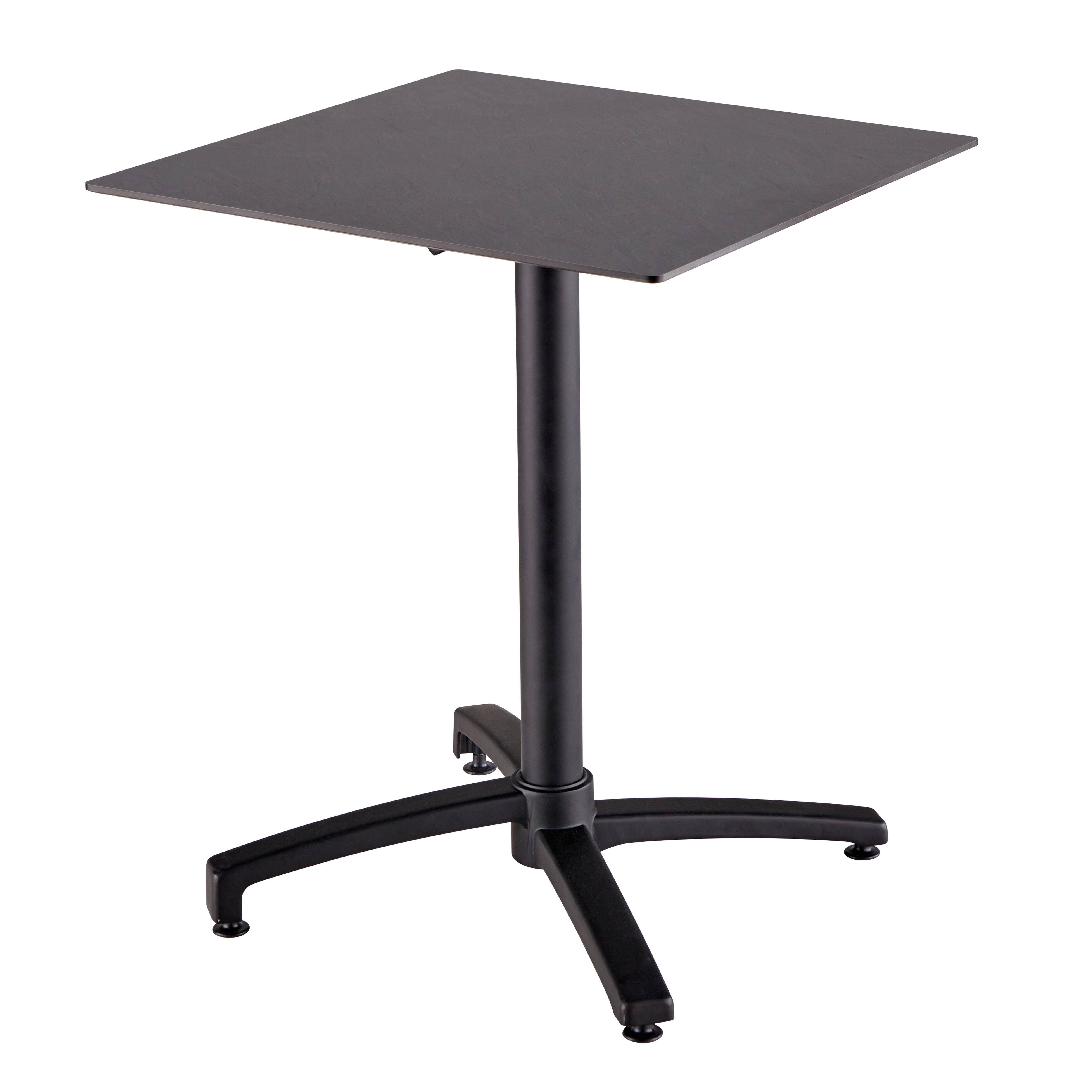 Oviala - Ensemble table de terrasse stratifié ardoise gris et 2 fauteuils gris - Oviala - Imagen 2