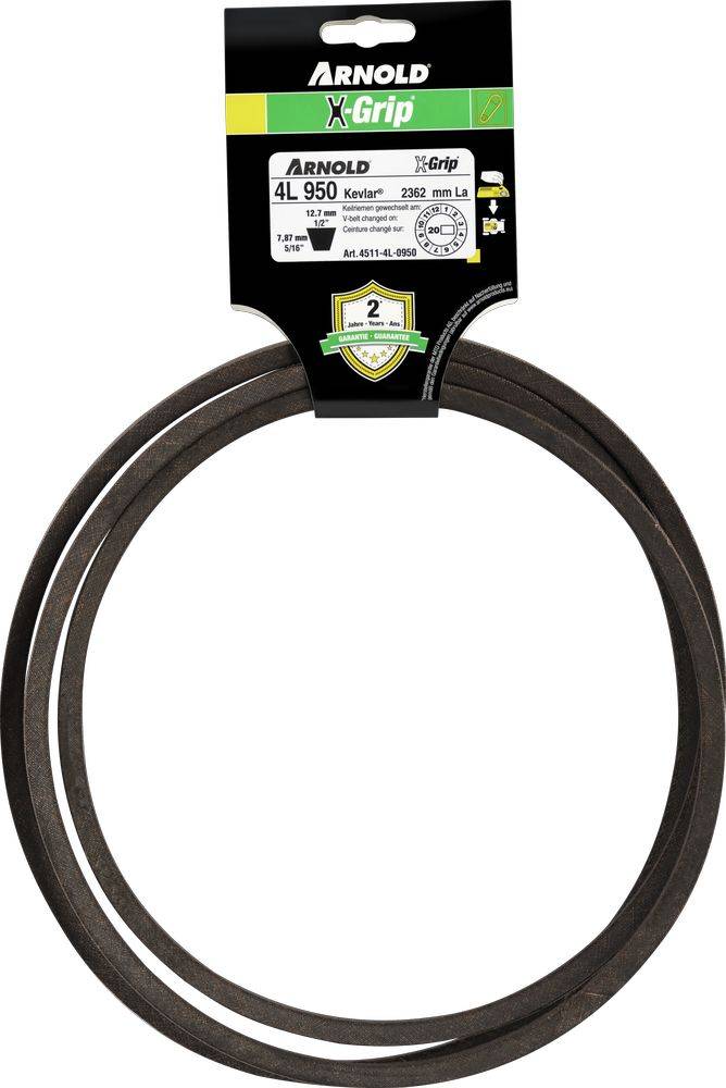 Arnold - Courroie trapézoïdale X-Grip V de type 4L950 Arnold - Imagen 1