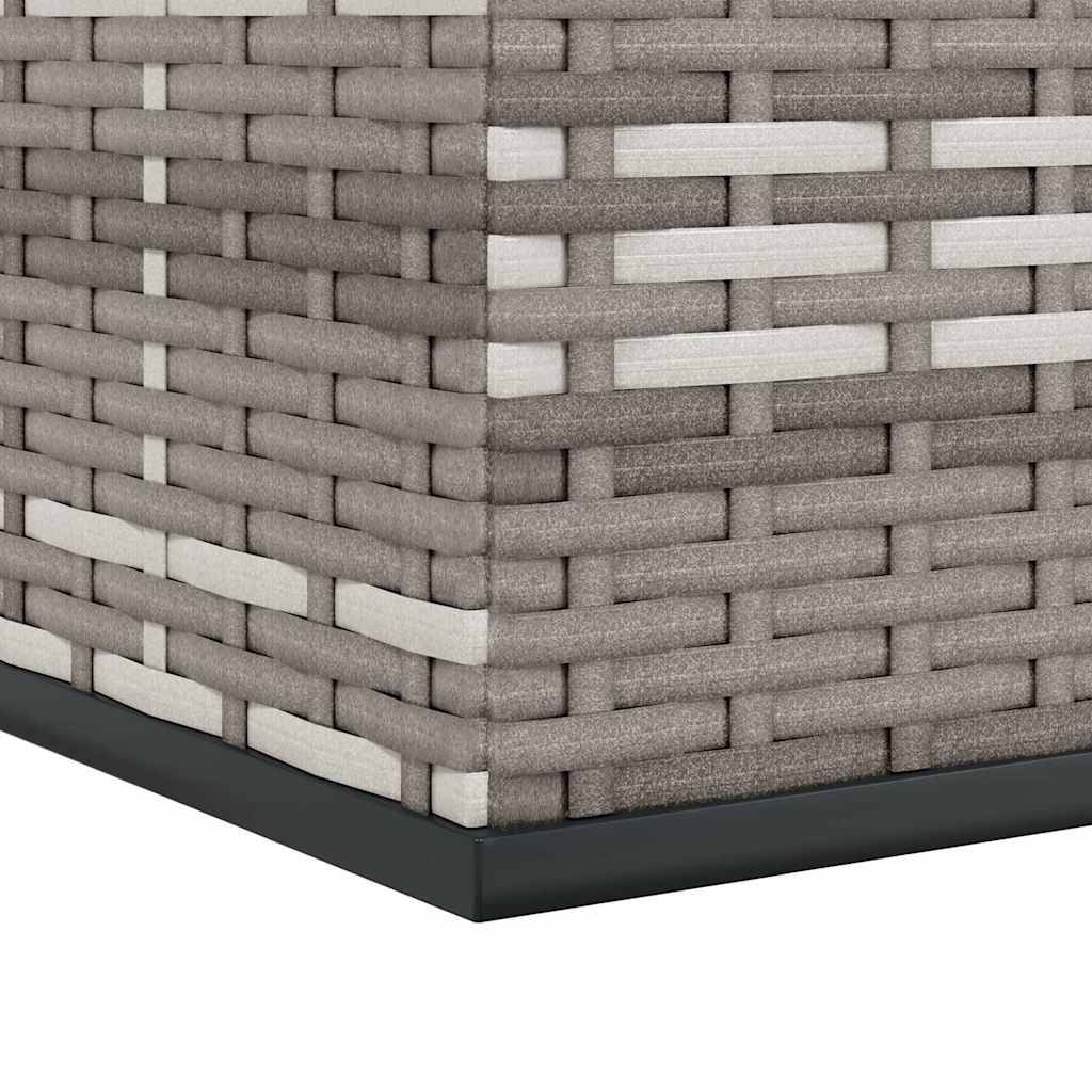 Coffre Rangement Grande Capacité en Résine Tressée Gris pour Jardin 145x100x103 cm – ComfortXL Outdoor Living - Image 7
