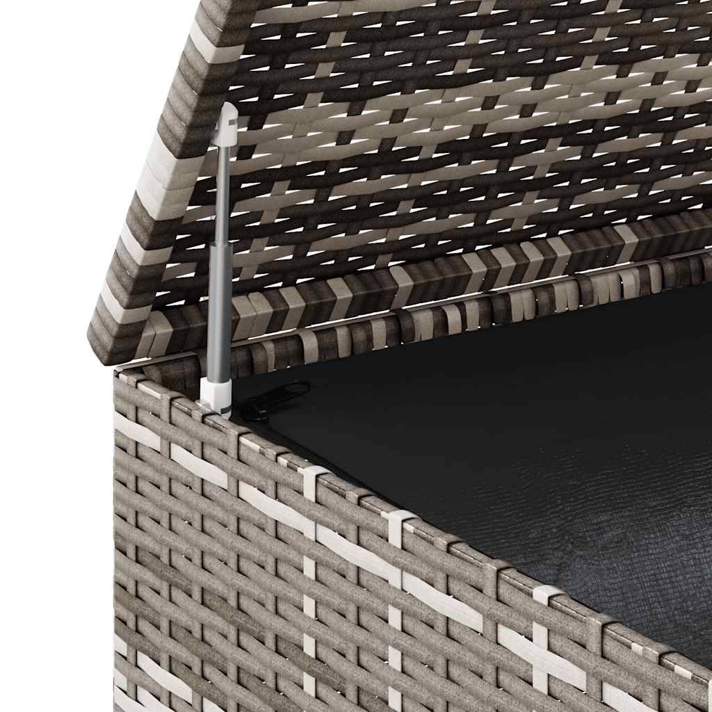 Coffre Rangement Grande Capacité en Résine Tressée Gris pour Jardin 145x100x103 cm – ComfortXL Outdoor Living - Image 8