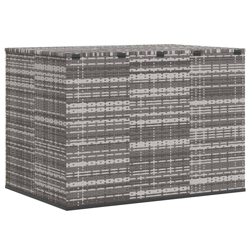 Coffre Rangement Grande Capacité en Résine Tressée Gris pour Jardin 145x100x103 cm – ComfortXL Outdoor Living - Image 6