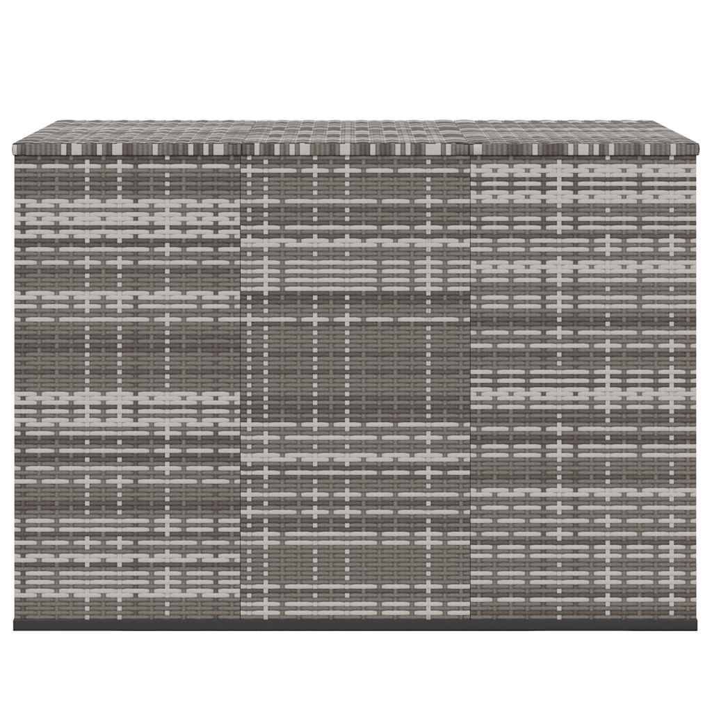 Coffre Rangement Grande Capacité en Résine Tressée Gris pour Jardin 145x100x103 cm – ComfortXL Outdoor Living - Image 3