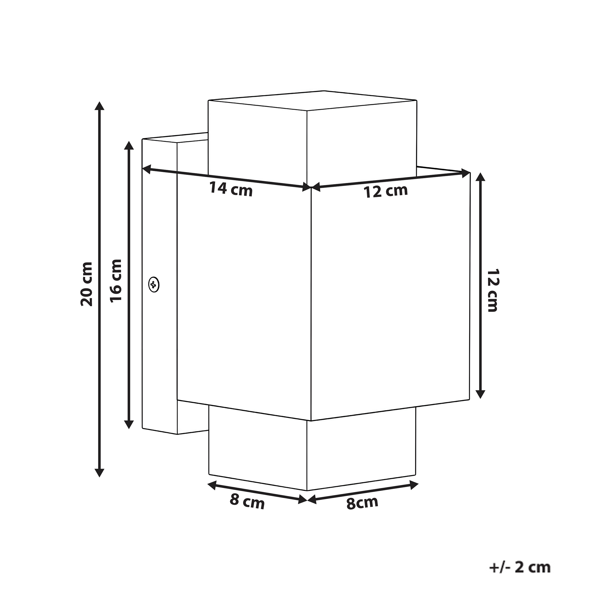 Beliani - Lampe murale pour l'extérieur Aluminium Laiton TIMOK - 12x14x20- Beliani - Image 3