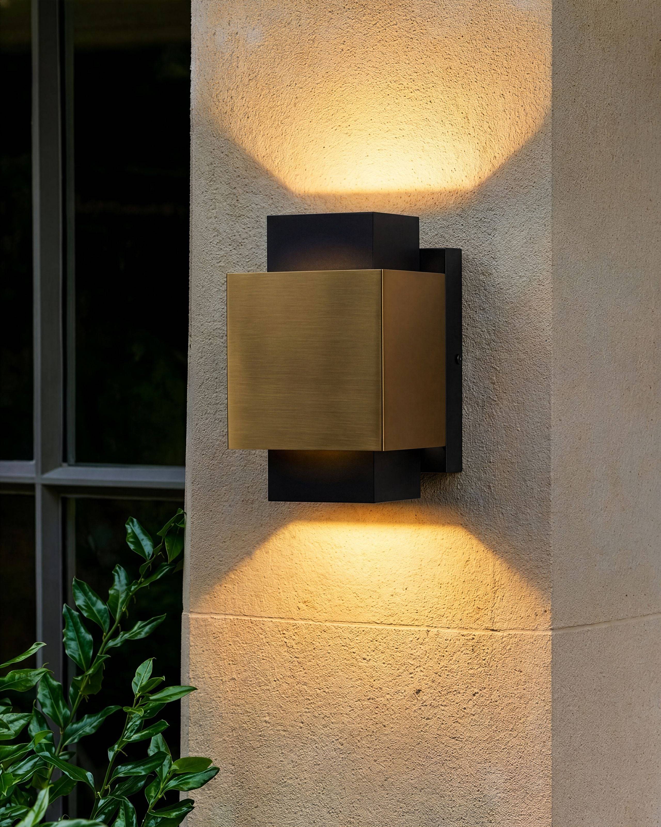Beliani - Lampe murale pour l'extérieur Aluminium Laiton TIMOK - 12x14x20- Beliani