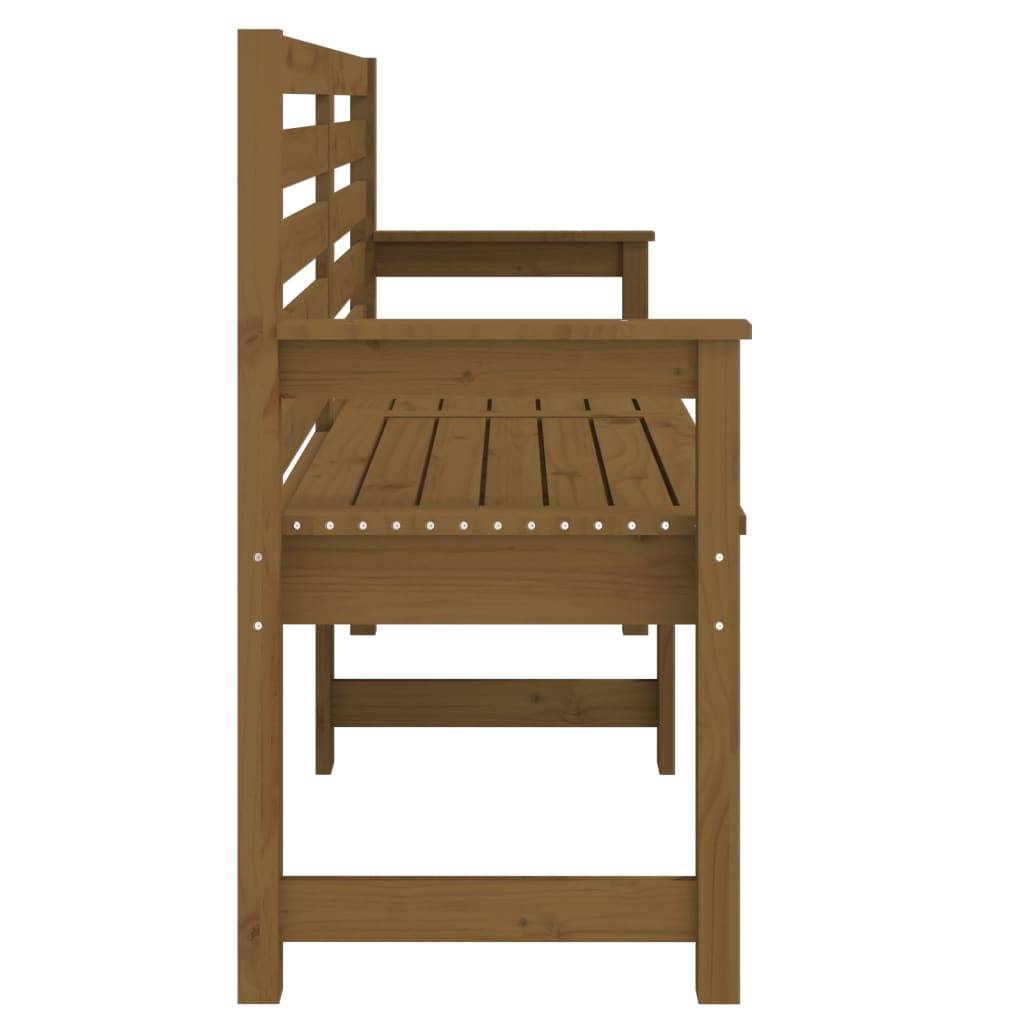 Maison Chic - Banc de jardin - Banc d'extérieur - Banquette marron miel 159,5x48x91,5 cm bois de pin massif - Imagen 5