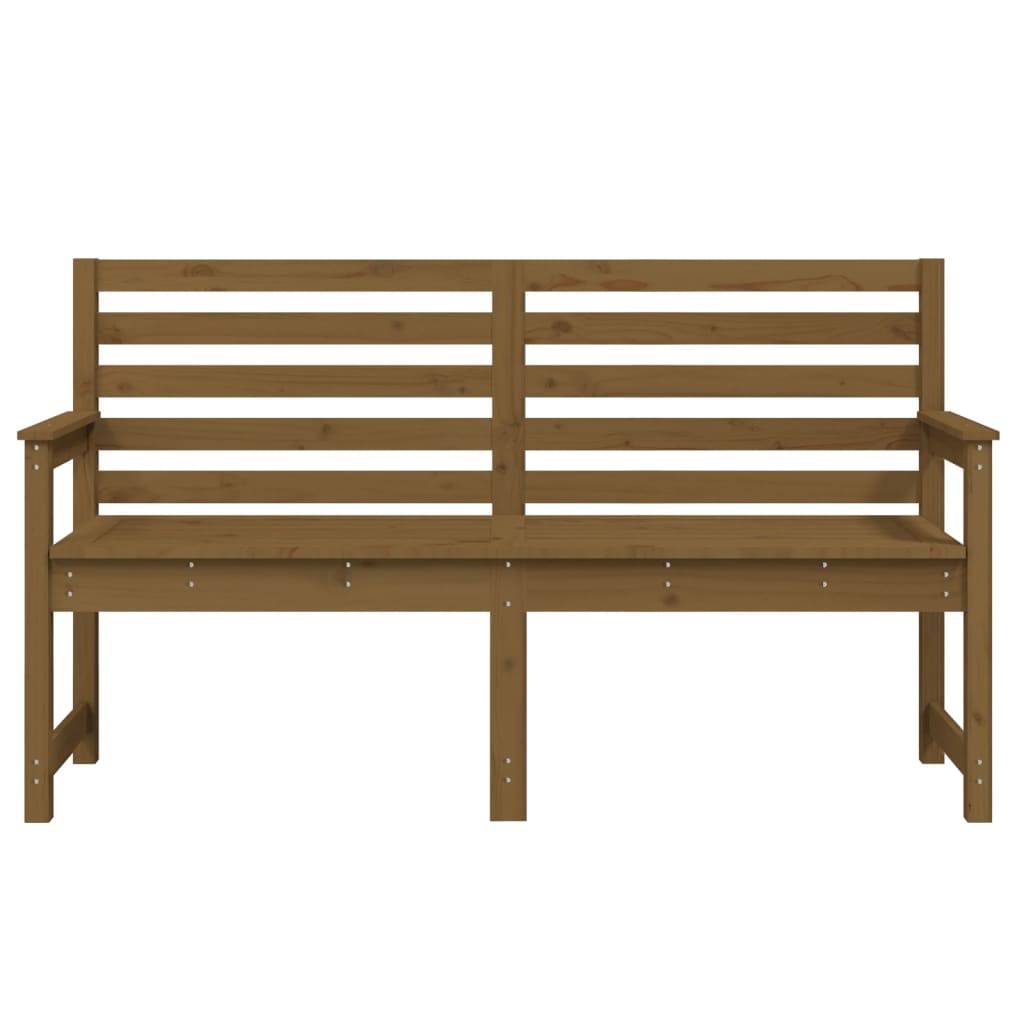 Maison Chic - Banc de jardin - Banc d'extérieur - Banquette marron miel 159,5x48x91,5 cm bois de pin massif - Imagen 4