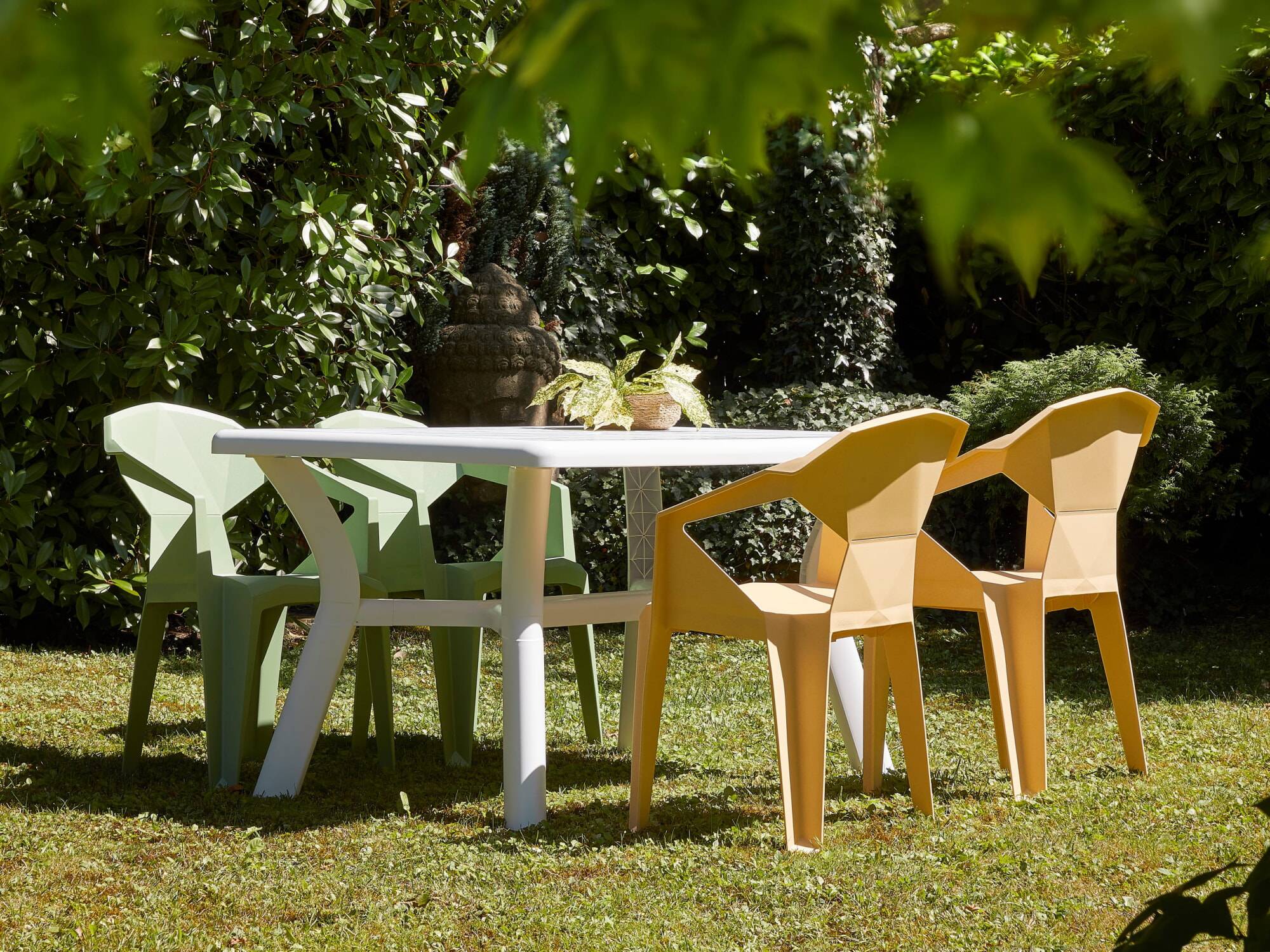 Garbar - Fauteuils Delta garbar plastique beige (Lot de 4) - Image 7