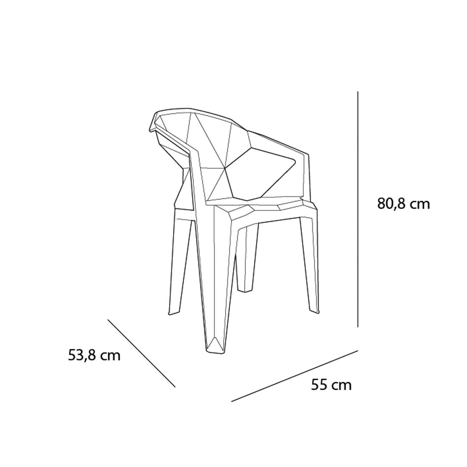 Garbar - Fauteuils Delta garbar plastique beige (Lot de 4) - Image 2