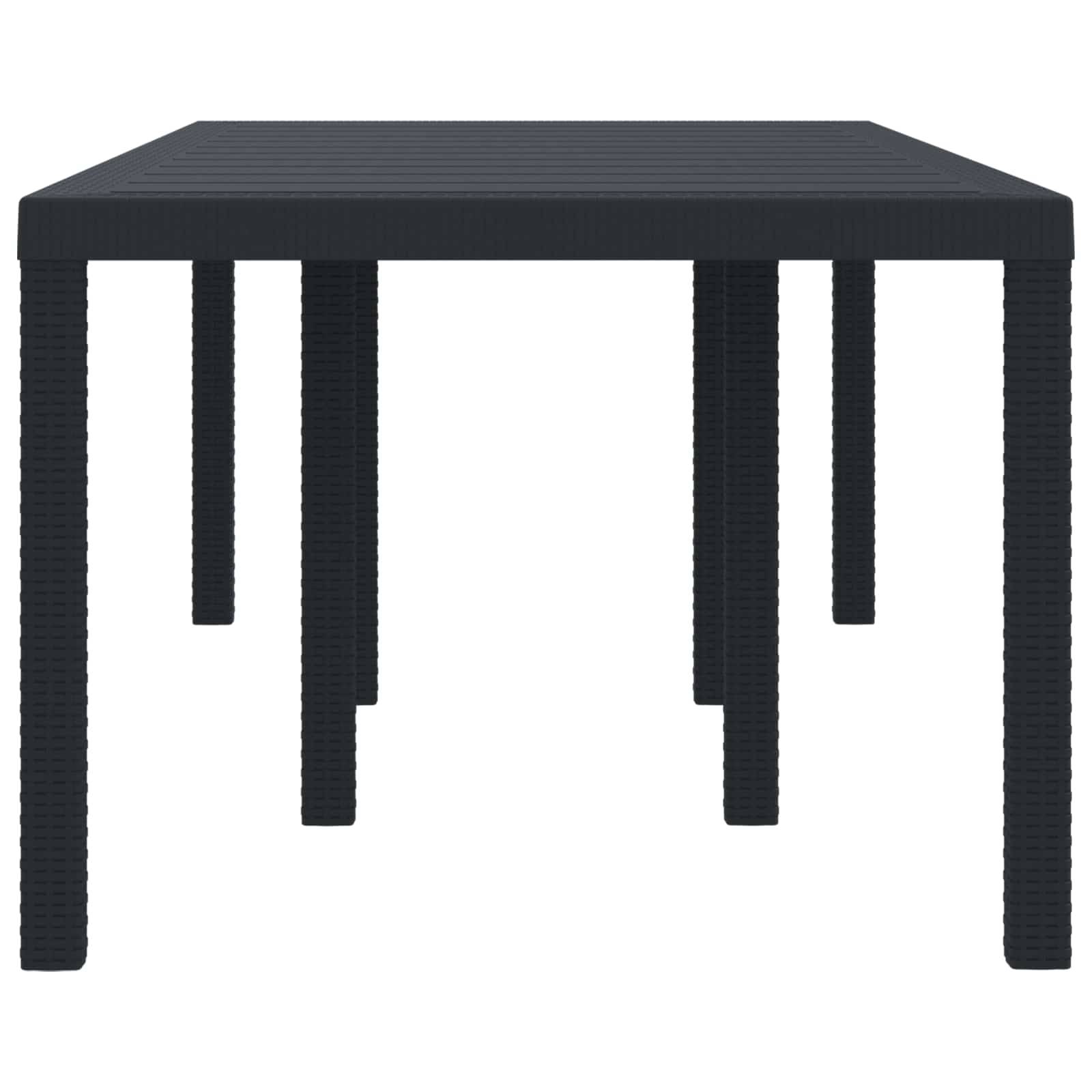 PANGIVO - Table de jardin polyrotin anthracite 200 x 100 x 73 cm - PANGIVO - Image 3