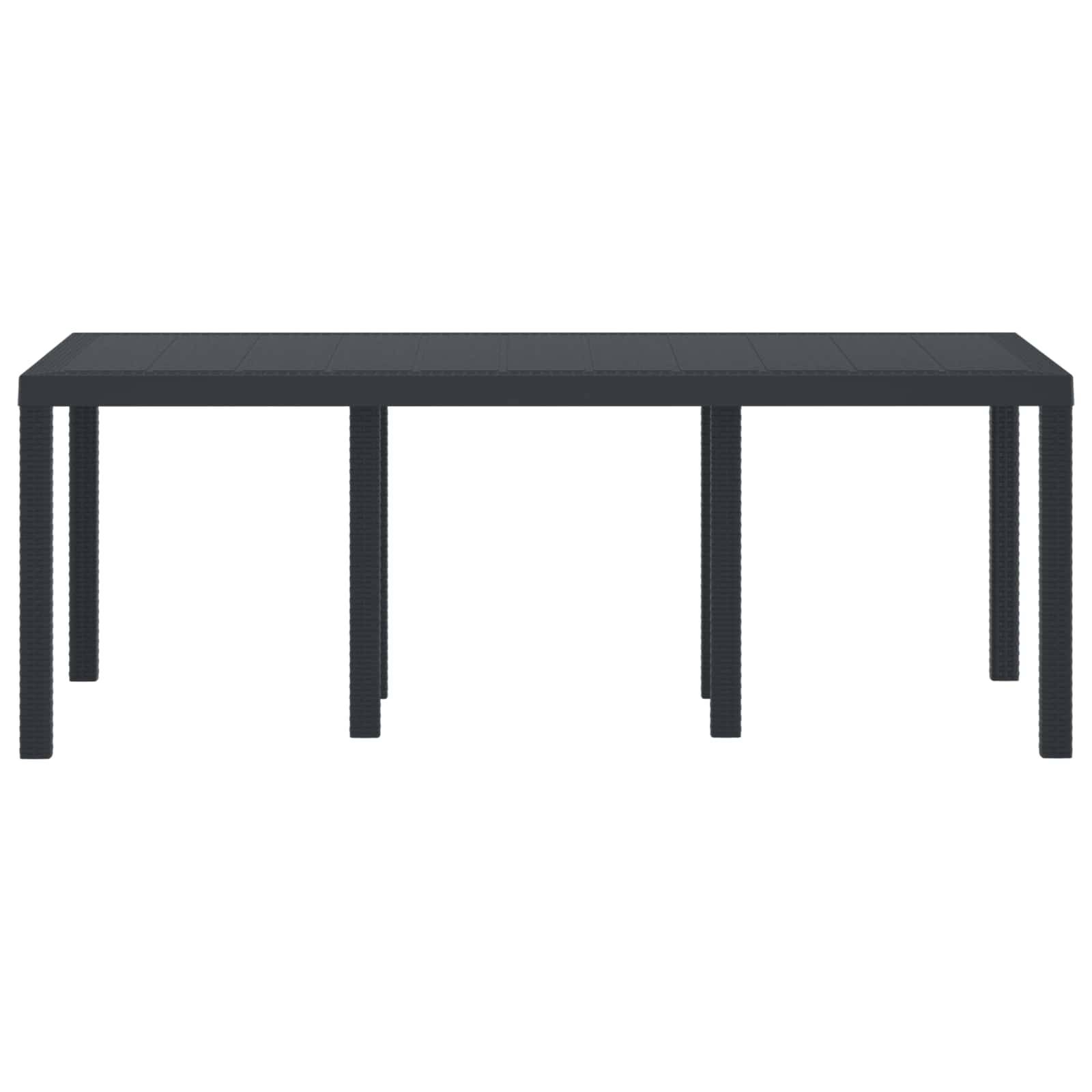 PANGIVO - Table de jardin polyrotin anthracite 200 x 100 x 73 cm - PANGIVO - Image 2