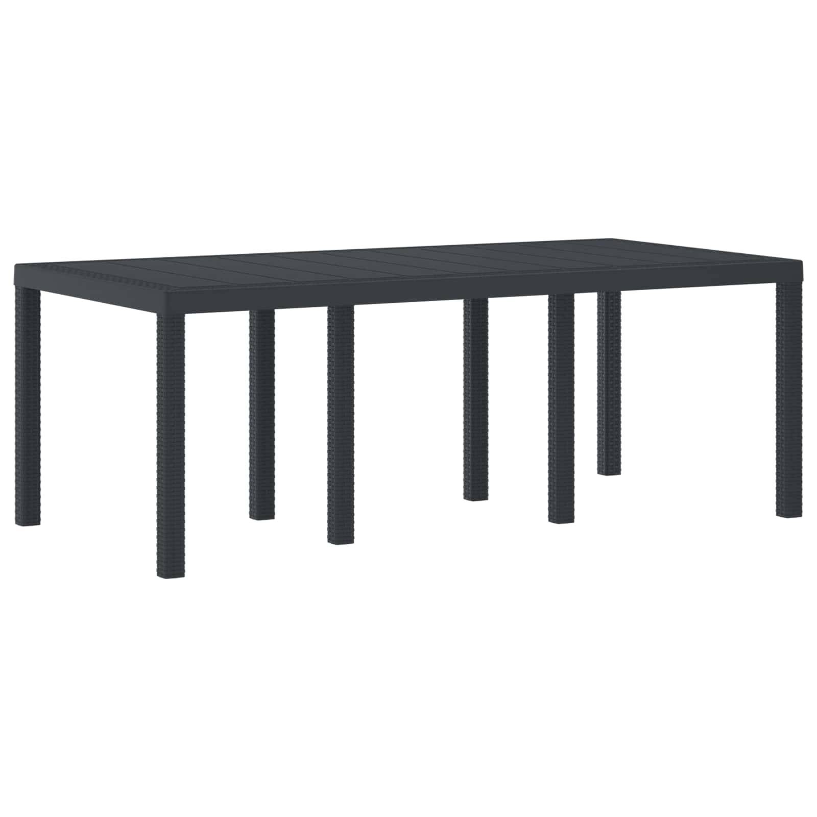 PANGIVO - Table de jardin polyrotin anthracite 200 x 100 x 73 cm - PANGIVO - Image 1