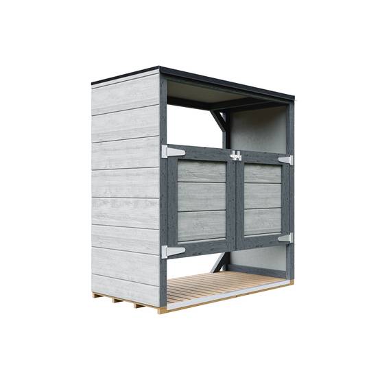 Timbela - Abri de jardin pour poubelles, Cache poubelle extérieur 1,14 m² / 2x240L - Timbela M980A-TUNDRA CAVERN - Image 2