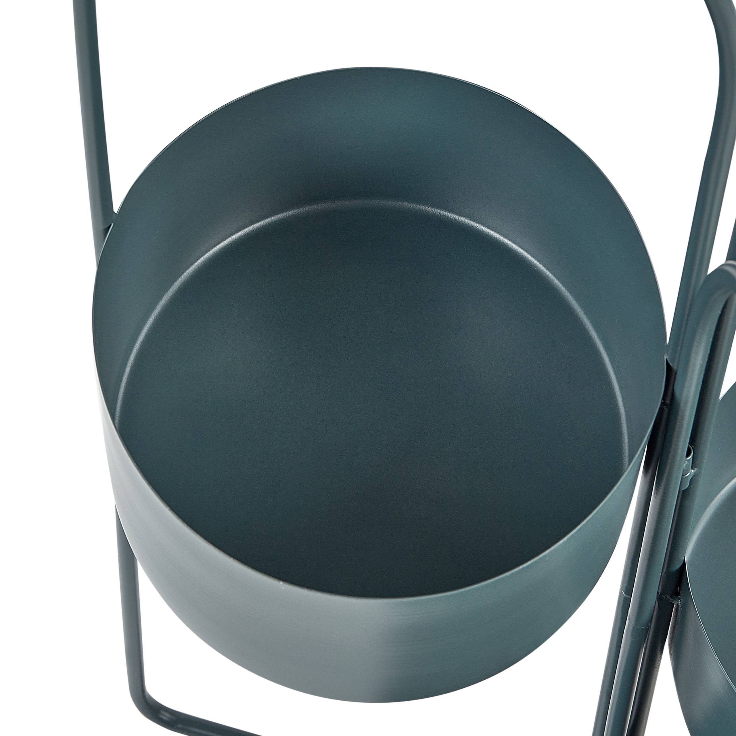 Beliani - Cache-pot d'intérieur Métal Bleu foncé COLUTENA - 56x26x75- Beliani - Image 6