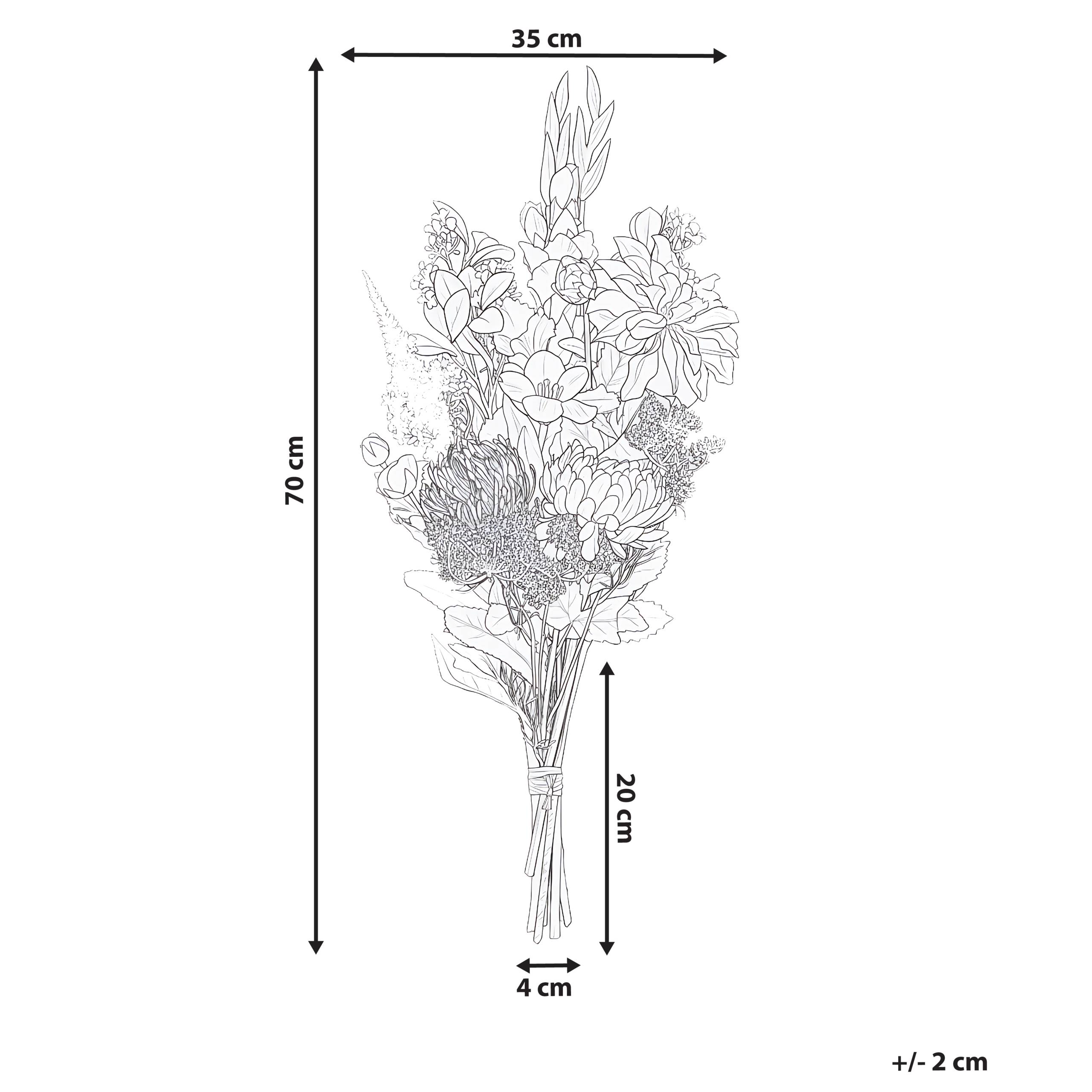 Beliani - Bouquet de fleurs artificielles Tissu Blanc LOURO - 35x35x70- Beliani - Image 3