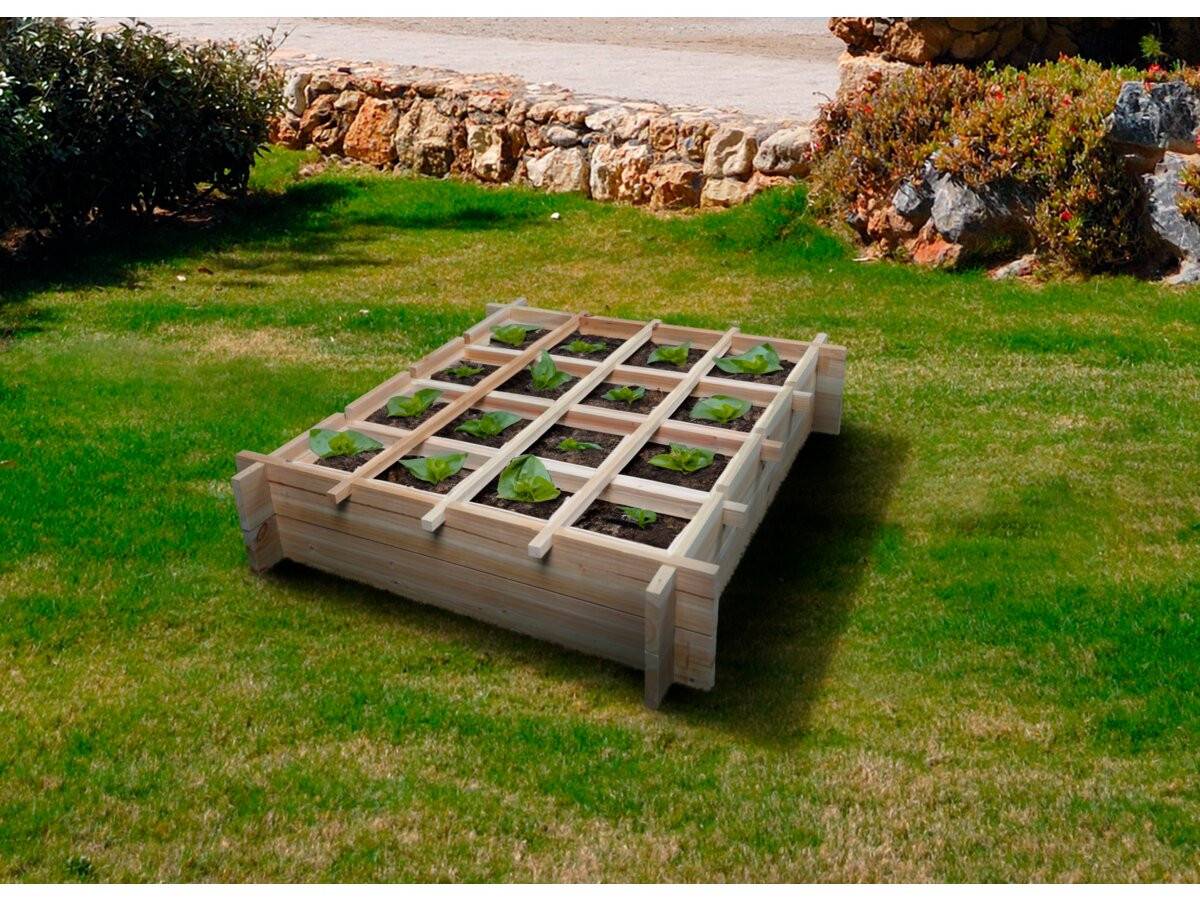 Carré Potager En Bois "tournesol" - 80 X 80 X 20 Cm -habitat Et Jardin - Imagen 2