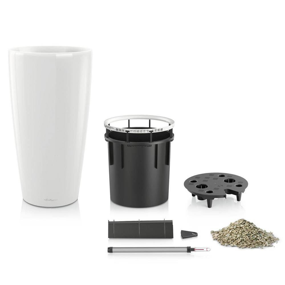Lechuza - Pot Rondo Premium 32 - kit complet, blanc brillant Ø 32 cm Lechuza - Imagen 2