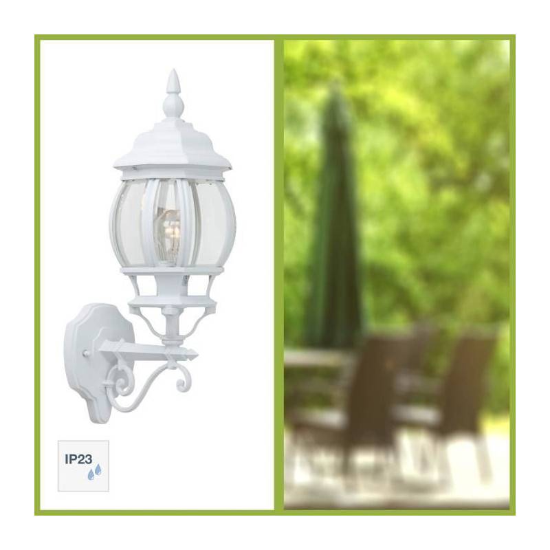 Brilliant - Brilliant - Istria Applique Extérieure - Coloris Blanc - Aluminium/verre E27 1x60w - Imagen 2