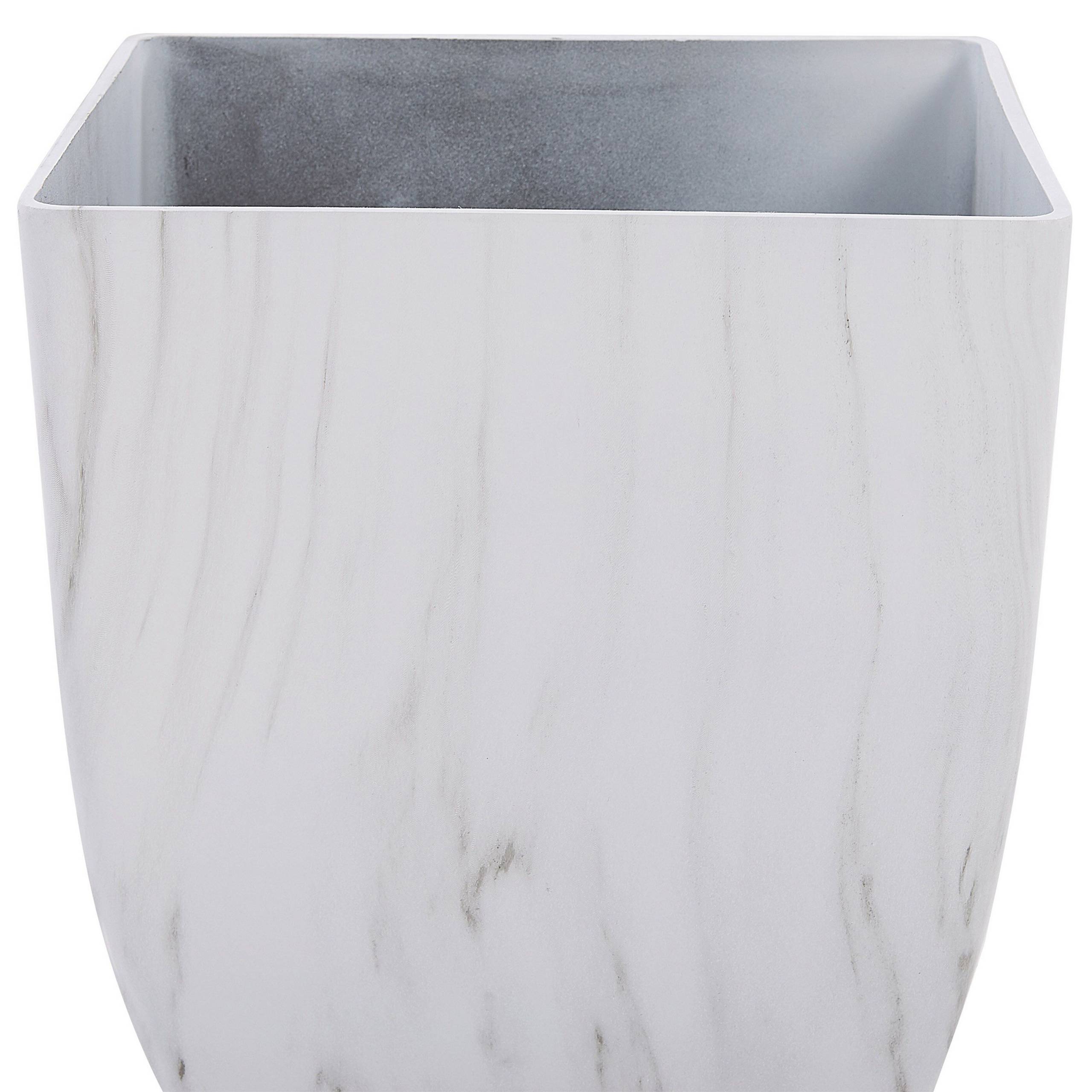 Beliani - Cache-pot d'extérieur Fibre d'argile Marbre blanc MIRO - Beliani - Imagen 4
