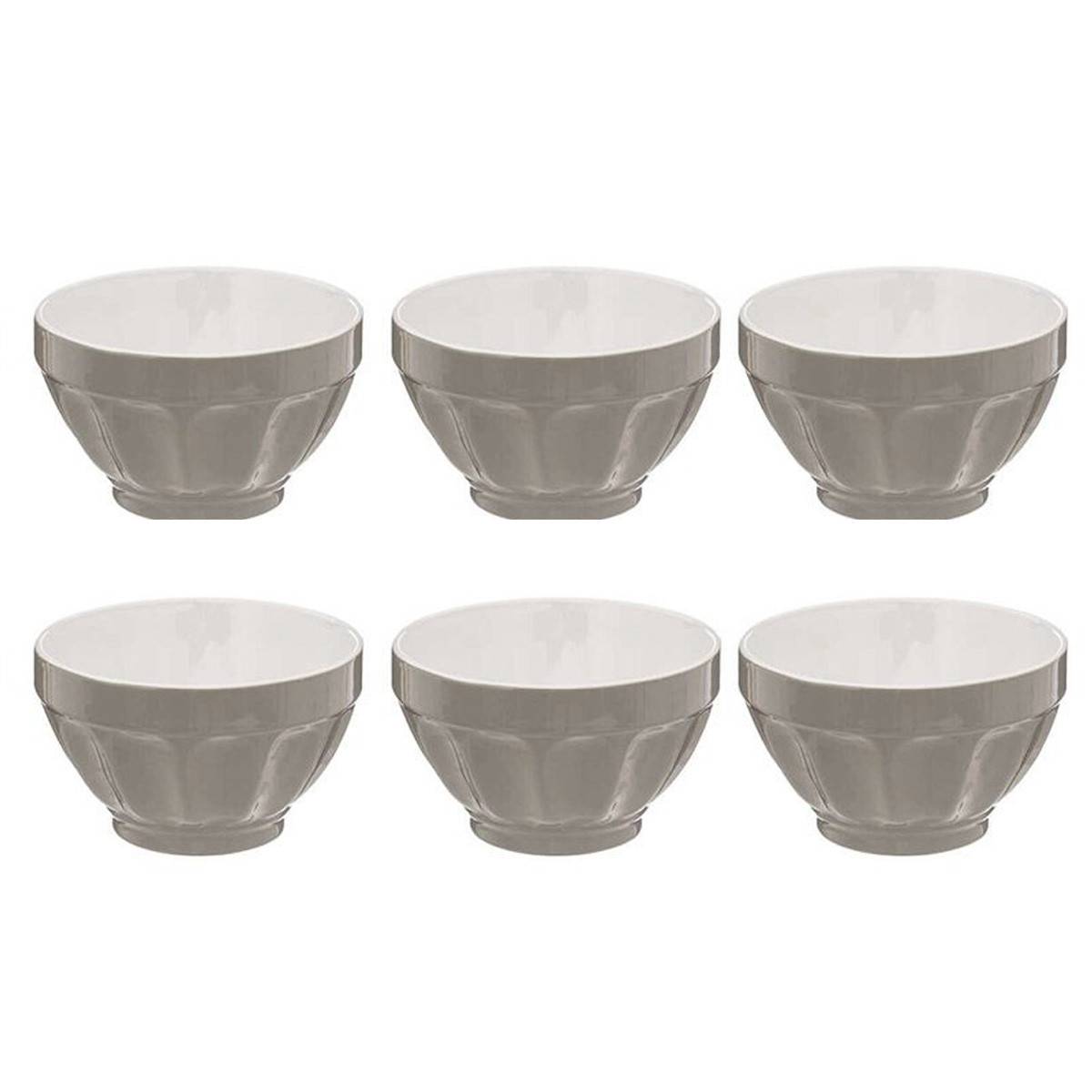 Lot de 6 Bols "Colorama" 60cl Gris