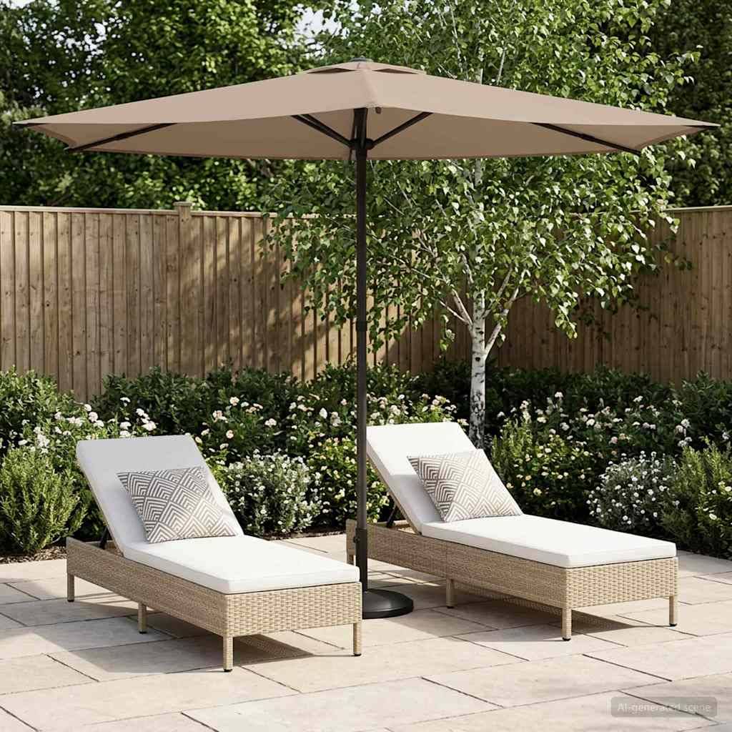 Parasol polyester taupe 269 x 269 x 223 cm - PANGIVO - Image 1