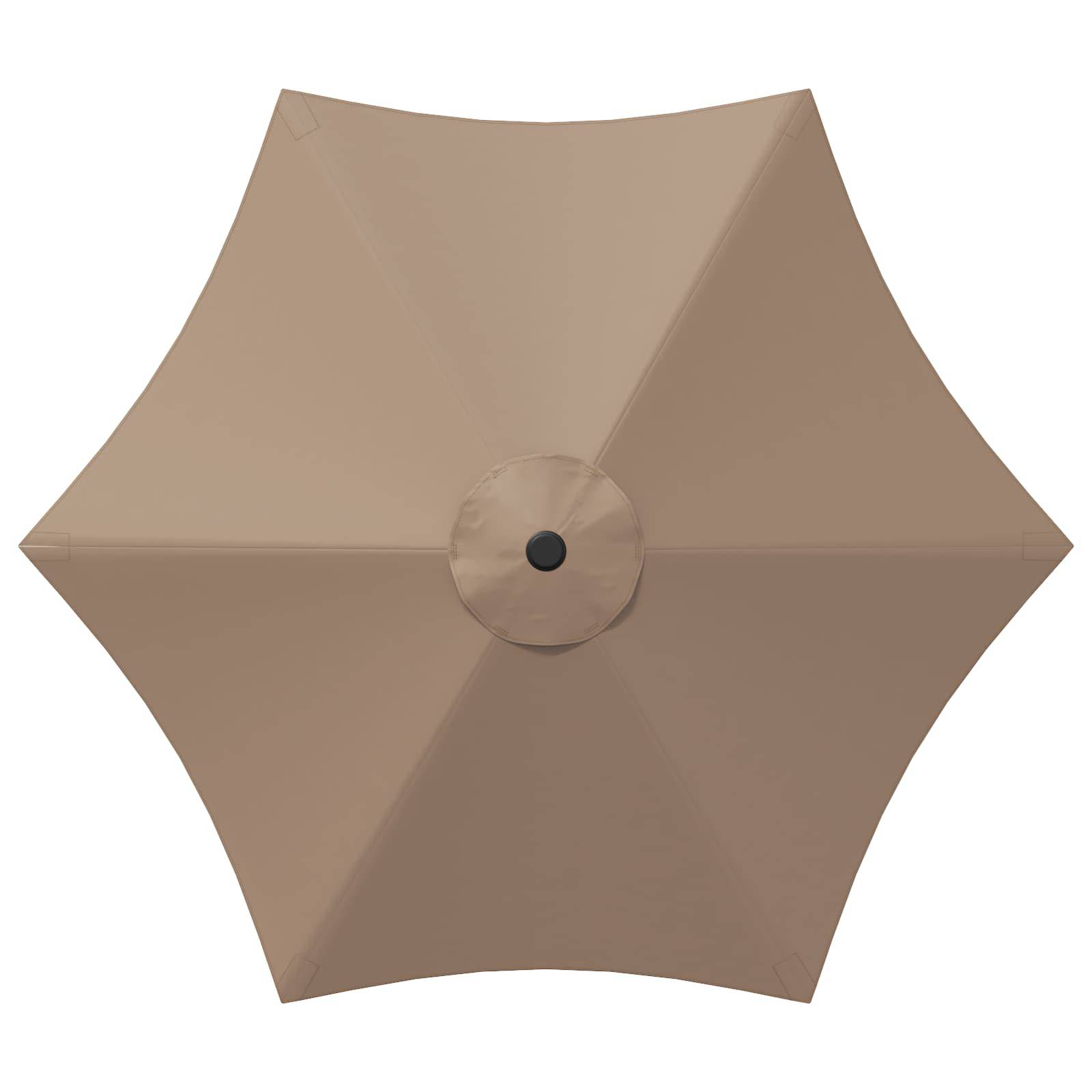 Parasol polyester taupe 269 x 269 x 223 cm - PANGIVO - Image 4