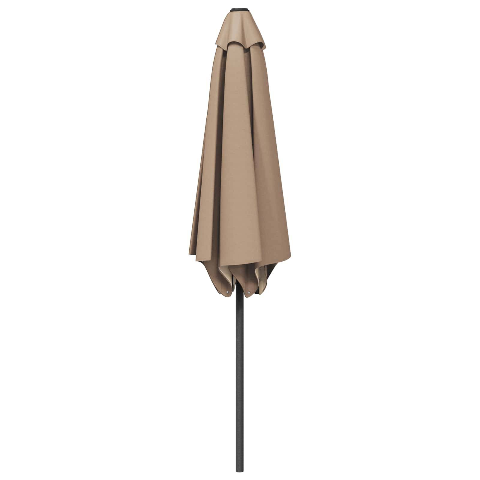 Parasol polyester taupe 269 x 269 x 223 cm - PANGIVO - Image 3