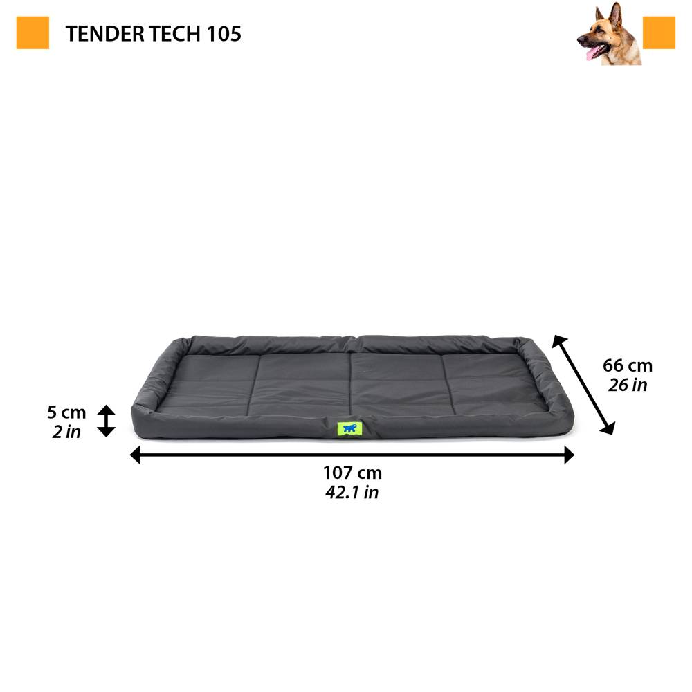 Ferplast - Ferplast Panier Chien Coussin Chien Grande Taille Tissu anti-rayures Matelas pour chien imperméable 107 x 66 x 5 cm.Noir - Imagen 2