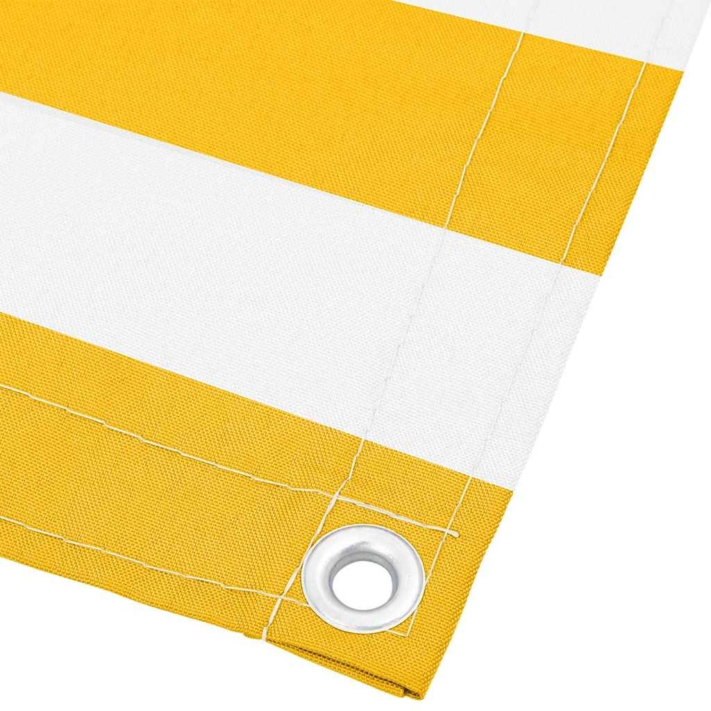 Paravent de balcon polyester Oxford jaune et blanc 1000 x 90 cm - PANGIVO - Image 4