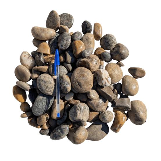 Galets Roulés Naturels Gris Mixte 20/50 - Sac de 25 KG PACK 15 sacs +/- 25 KG = 375 KG - Image 3