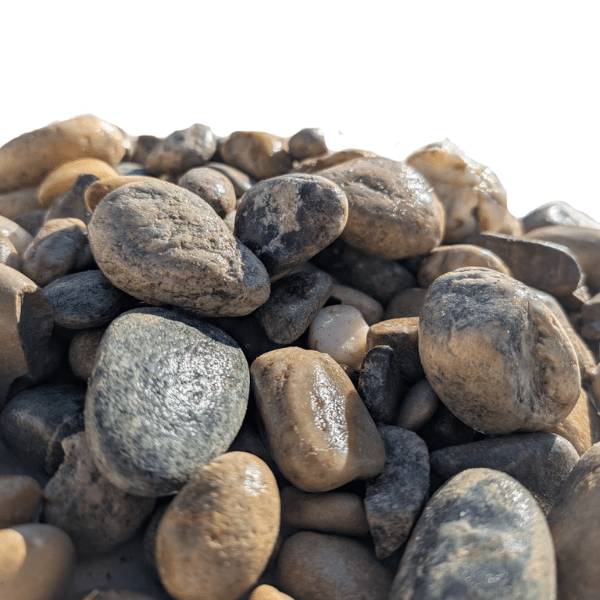Galets Roulés Naturels Gris Mixte 20/50 - Sac de 25 KG PACK 15 sacs +/- 25 KG = 375 KG - Image 2