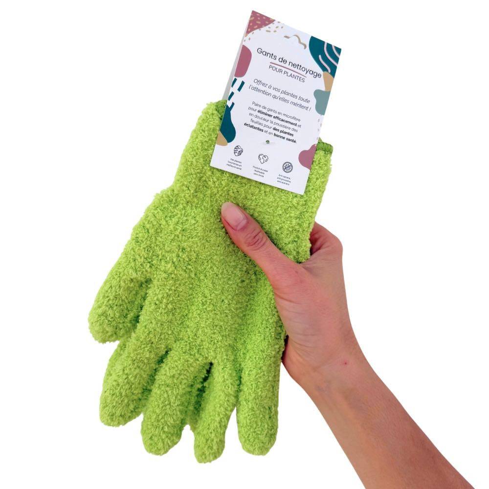 Gants de nettoyage pour plantes - Anti-calcaire - Vert pomme - Image 1