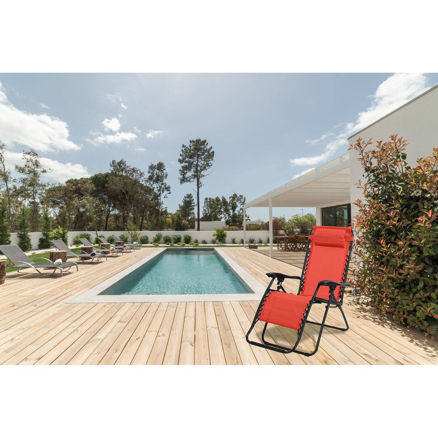 Sans Marque - Chaise longue avec repose-tête Playa - Sunnydays - Imagen 2