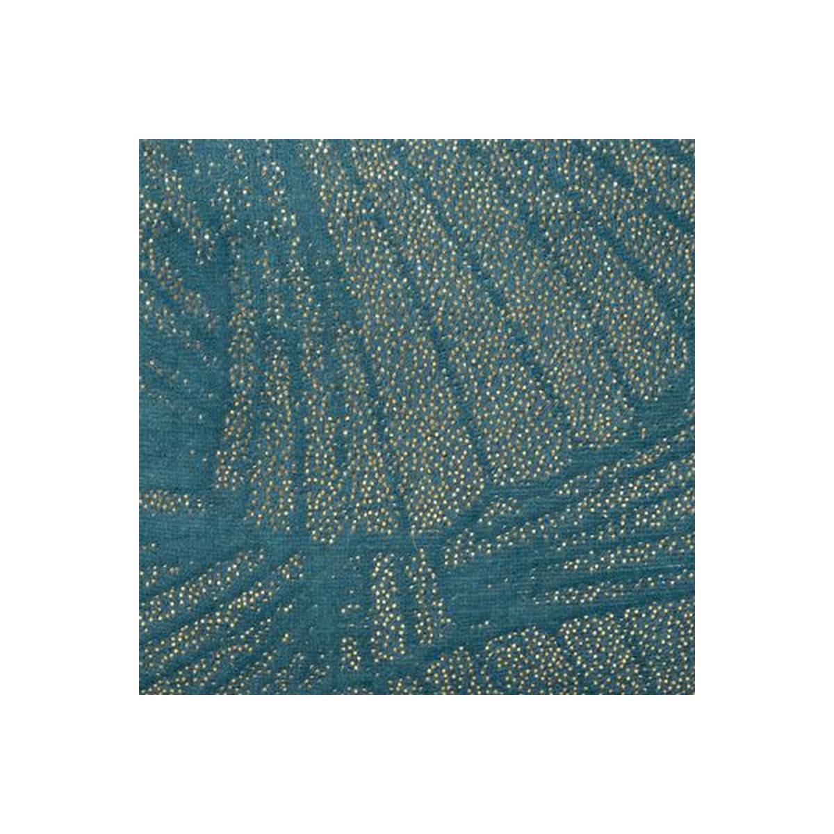 Coussin déhoussable Bleu Canard motif Doré en relief 40 x 40 cm - Imagen 4