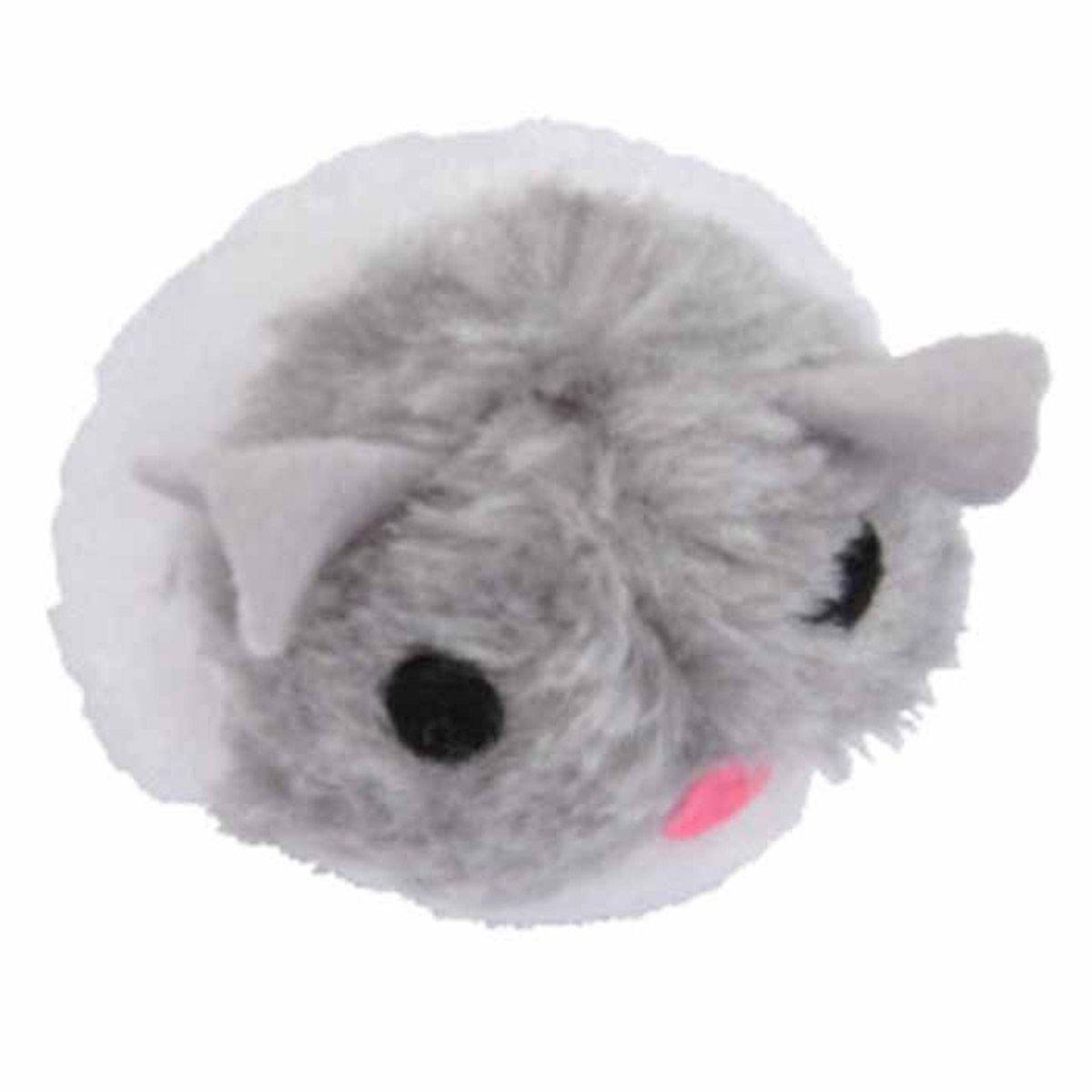 Love Story - Peluche Mécanique pour Chat "Souris" 5cm Gris - Image 1