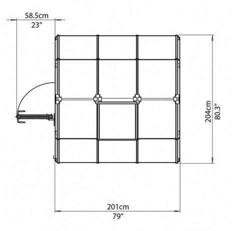 Canopia - Serre de jardin en polycarbonate Rion Eco Grow 4,10 m², Ancrage au sol Oui - Image 4