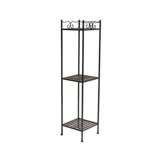Etagère boulangère en fer forgé marron 24.5 x 24.5 x 102.5 cm Chemin de campagne - Imagen 1