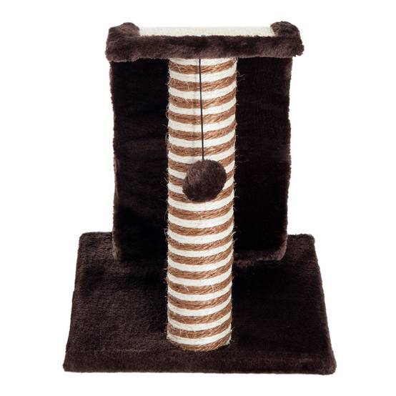 Griffoir pour Chat Petit Format en Sisal avec Rampe et Balle Marron 35x30cm - ComfortXL Outdoor Living - Image 9